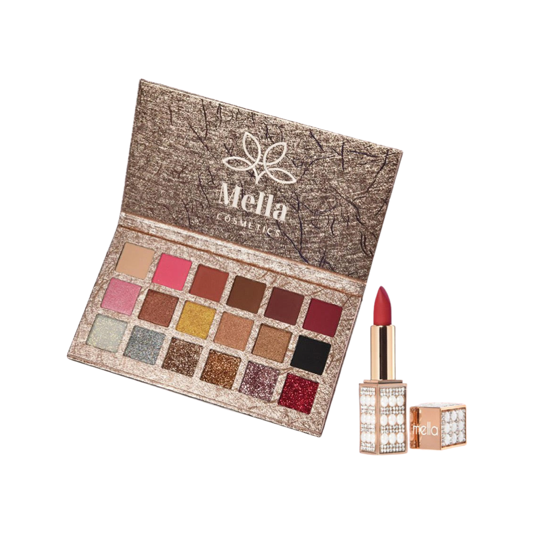 Mella Glam Eyeshadow and Lipstick Gift Bundle!